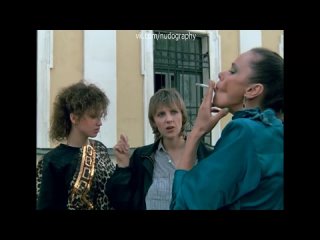 lyubov polishchuk and other topless women in the film intergirl (1989)